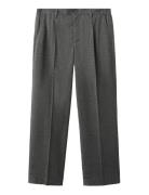 Regular-Fit Pleated Flannel Trousers Grey Mango