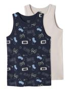Nkmtank Top 2P Navy Gamer Noos Navy Name It