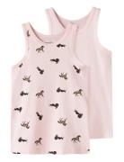Nmftank Top 2P Ballerina Horse Noos Pink Name It