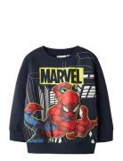 Nmmdion Spider Nreg Sweat Unb Noos Mar Navy Name It