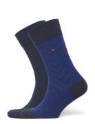 Th Men Sock 2P Irregular Herringb Navy Tommy Hilfiger