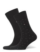 Th Men Sock 2P Structure Dot Black Tommy Hilfiger