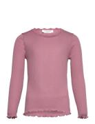 Rkbalta Modal Ls Lace T-Shirt Pink Rosemunde Kids