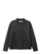 Wbkoon Zip Whole Cardigan Grey Woodbird