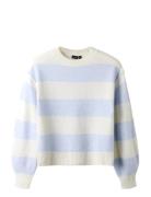 Nlfbynthe Stripe Ls Short Knit Blue LMTD