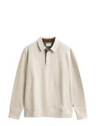 Light Sacker Rib Ls Polo Cream GANT