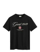 Graphic Ss T-Shirt Black GANT