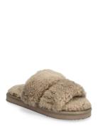 Lauren Fake Fur Slide Beige Hunkemöller