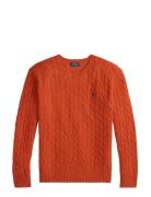Cable-Knit Wool-Cashmere Sweater Orange Polo Ralph Lauren