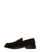 Slhcarter Suede Low Penny Loafer Brown Selected