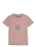 T-Shirt W. Print S/S Pink Color Kids