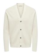 Onsting Life Reg Ls Cardigan Knit Noos White ONLY & SONS