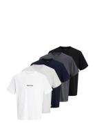 Jornorrebro Emb Tee Ss Cn 5Pk Mp White Jack & J S