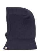 Balaclava Wool Knit Windstop Navy Huttelihut