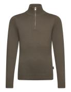 Jprblamilano Spring Knit Half Zip Jnr Green Jack & J S