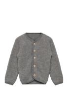 Jacket Wool Fleece W. Buttons Grey Huttelihut