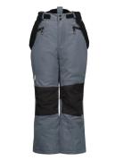 Ski Pants W. Zips & Contrast Grey Color Kids