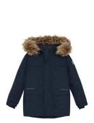 Parka W. Fake Fur Navy Color Kids