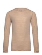 T-Shirt Ls Wool Beige Huttelihut