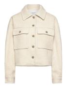 Rwnelly Boucle Wool Blend Ls Oversi Cream Rosemunde