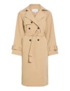 Vivian L/S Trenchcoat Beige Vila