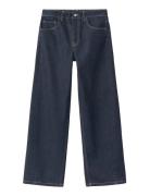 Mid-Rise Rinse-Wash Barrel Jeans Blue Mango