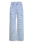 Dante6-Nuit Wide Leg Printed Jeans Blue Dante6