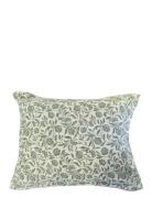 White/Eucalyptus Flowers Cotton Sateen Bed Set Cream Lexington Home