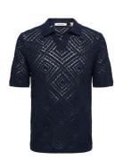 Onskolmar Life Reg 5 Ss Resort Knit Navy ONLY & SONS
