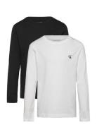 2P Chest Mono Ls T-Shirt White Calvin Klein