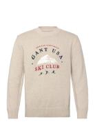 Embroidered Graphic C-Neck Beige GANT