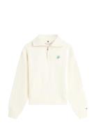 Th Script Half Zip Terry Swtshrt Cream Tommy Hilfiger