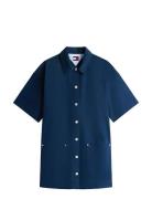 Tjw Pocket Mini Shirt Dress Ext Blue Tommy Jeans