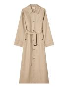 Cotton Blend Overcoat Beige Lexington Clothing