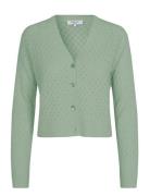 Rwlaica Cashmere Pointelle Cardigan Green Rosemunde