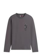 Tjm Rlx Peaks Ls Tee Grey Tommy Jeans
