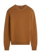 Soft Textured Crew Neck Brown Tommy Hilfiger