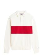 Ess Fleece Colorblock Rugby Cream Tommy Hilfiger