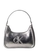 Bold Ck Metallic Shoulder Bag Silver Calvin Klein