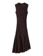 Asymmetric Lace Dress Brown Mango