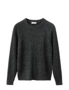Wool-Blend Rib-Knit Sweater Grey Mango