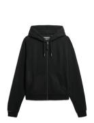 Studios Relaxed Zip Hoodie Black Superdry