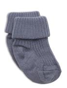 Cotton Rib Baby Socks Blue Mp Denmark