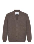 Wool Knit Cardigan - Dark Taupe Mel Brown Garment Project