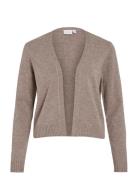 Viril Short L/S Knit Cardigan-Noos Beige Vila