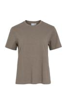 Vinora S/S T-Shirt - Noos Brown Vila