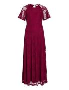 Vifemma S/S Lace Dress - Noos/Oc Burgundy Vila