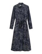 Floral Print Ls Shirt Dress Navy GANT
