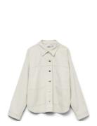 Vmjamie Ls Denim Shacket Mix Ga Noos Cream Vero Moda