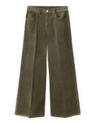 Wide Leg Corduroy Jeans Khaki Mango